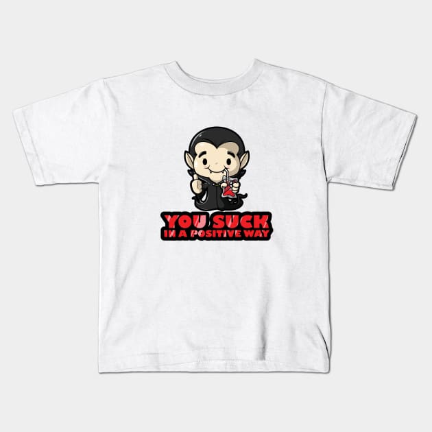 Vampire Blood Sucker Kids T-Shirt by SWIFTYSPADE